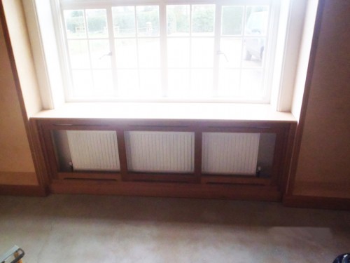 Bespoke radiator cover, installation