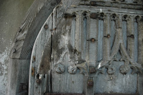 Church door conservation work